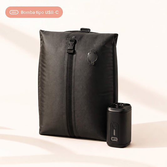 VeloraPack™ — Bolsa de Compresión para Viajes con Bomba USB-C